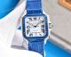 2022 New Cartier Santos de Blue Pvd Bezel Rubber Strap Watch (3)_th.jpg